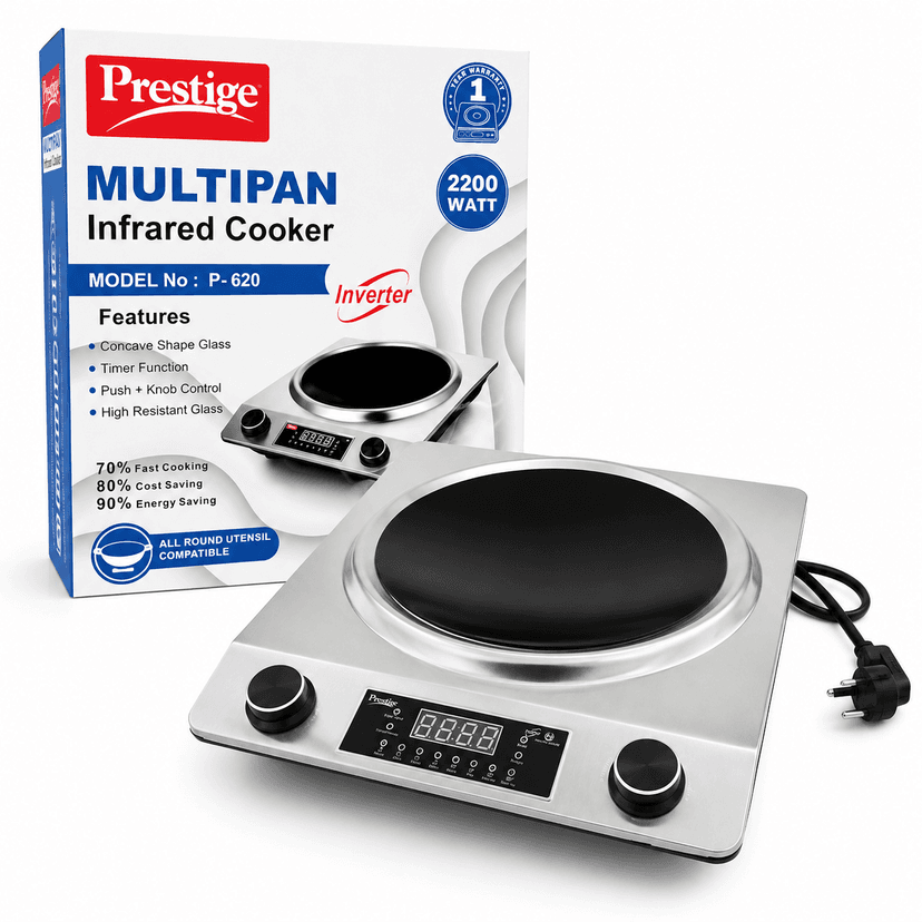 Prestige Multipan 2200 Watt Infrared Cooker (P-620) with Timer Function