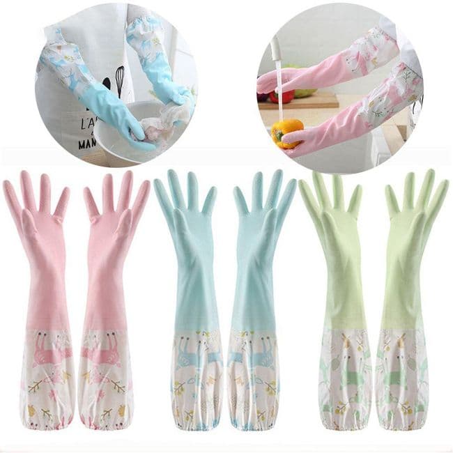 Long Households Cleaning Gloves (Multicolor)