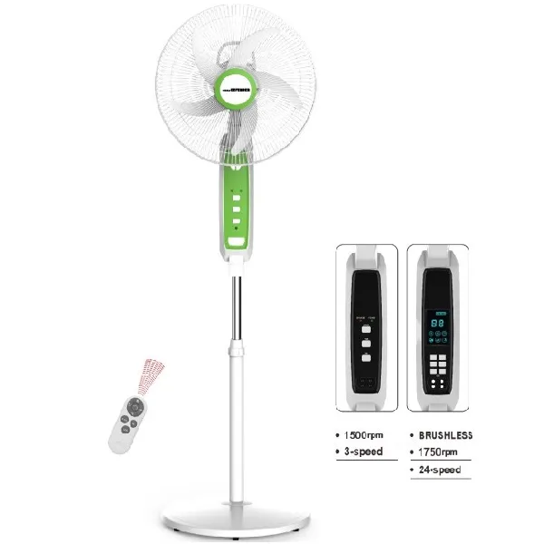 Defender NH 2436 HRB Double 12V 4.5AH Rechargeable Battery I Remote Control Fan – 16 Inch