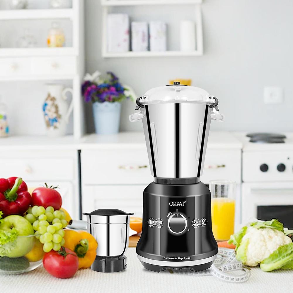 Orpat Hotel King 2025 – 1600W Heavy Duty Commercial Mixer Grinder & Blender | 2-in-1 for Kitchen, Restaurant & Hotel Use