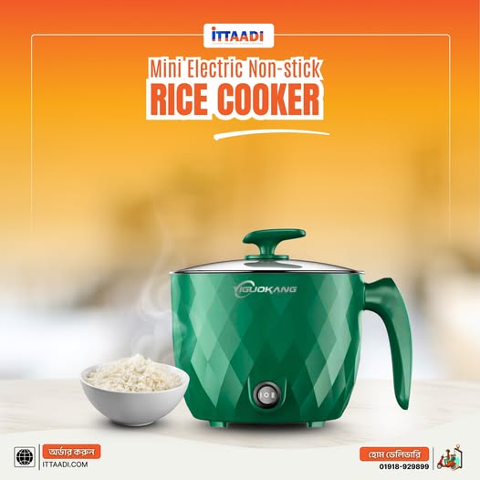 Portable Electric Cooking Pot – Fast Cooker for Rice, Noodles, Soup | 1L & 800ml | Non-Stick Stainless Steel