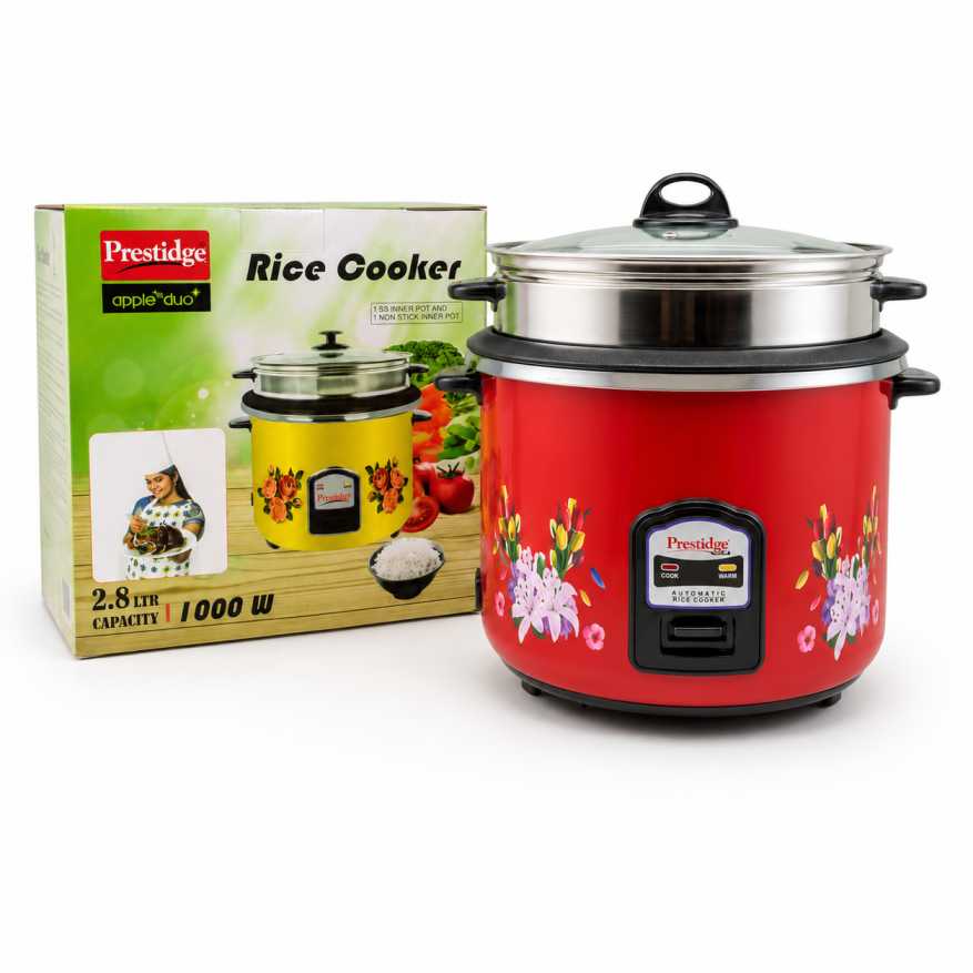 Prestige Rice Cooker 2.8 l (Double Pot-SS and Non-Stick)