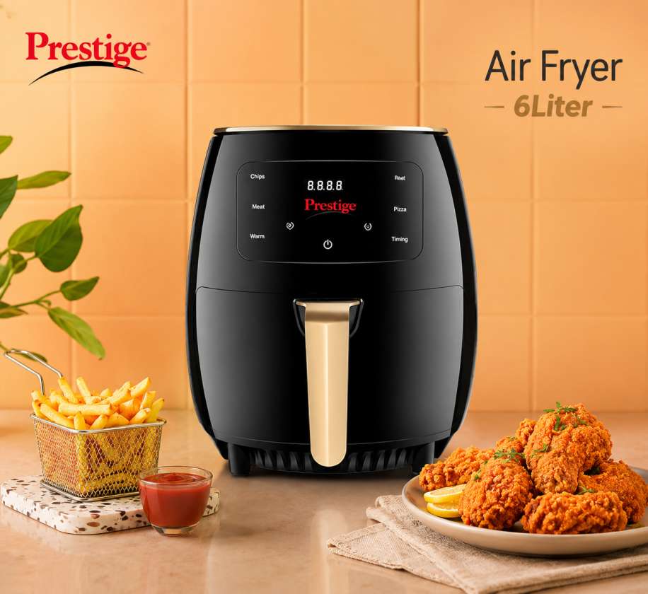Prestige AIR FRYER 6 Liter Big Capacity 1400W, High Power LCD touch control system Premium and High Quality