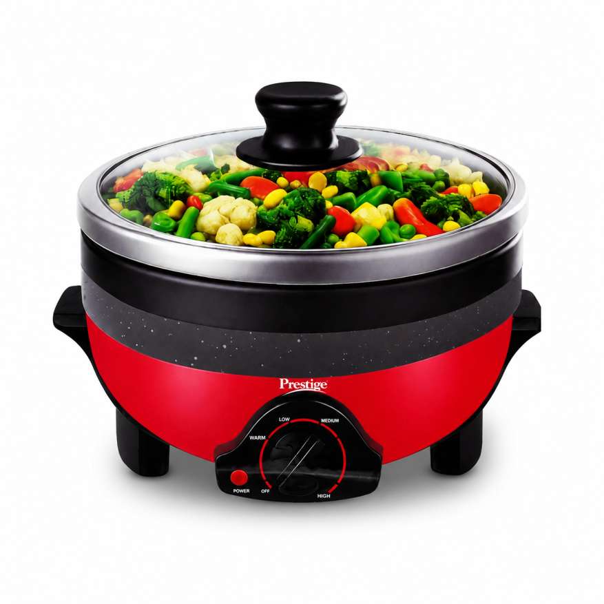 Prestige Electric Multi Cooker 5.5L 1500W | Glass Lid | Multi Purpose Cooking Pot